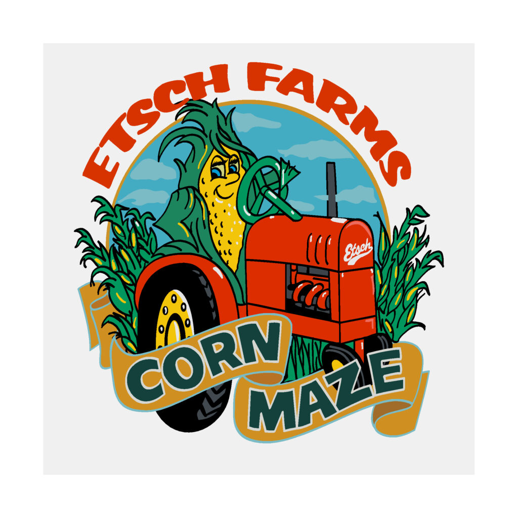 Corn Maze Logo For Etsch Farms